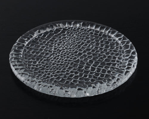 GUCCI PROTOTYPE GLASS TRAY WITH ALLIGATOR TEXTURE